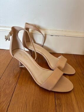 Nine West Nude Ankle-Strap Heel Sandals